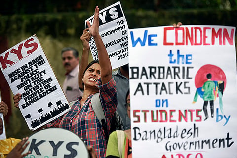 All India Democratic Students' Organisation protest in Delhi